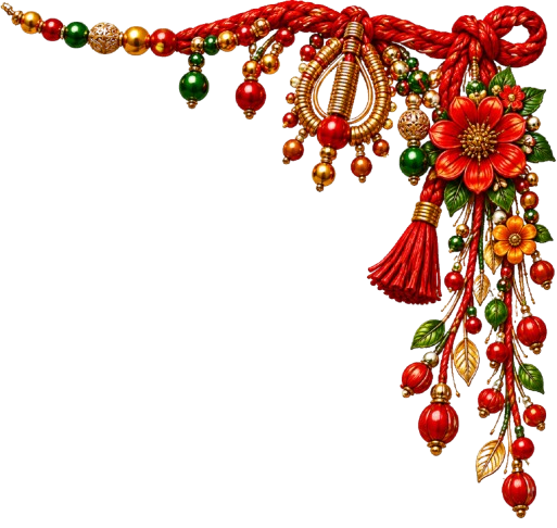 Decorative Lachha Dori and festive beads